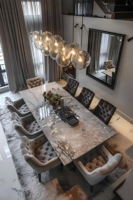 Solution clé en main pour canapé de luxe, projet de villa, aménagement complet de la maison, rendu 3D, service de design d'intérieur pour projet résidentiel