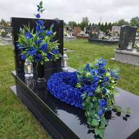 Fleurs artificielles personnalisables en forme de cœur pour les lieux funéraires, couronne en forme de cœur, couverture de tombe utilisée pour la commémoration et la mémoire