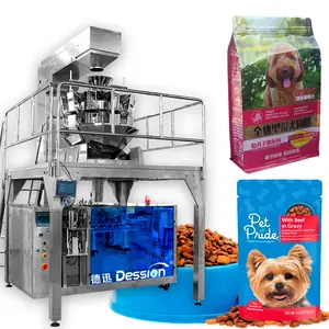 Automatische Wiege futter Vorgefertigte Beutel Füll verpackungs maschine Haustier Hundefutter Keks beutel Tiefkühlkost Beutel Verpackungs maschine