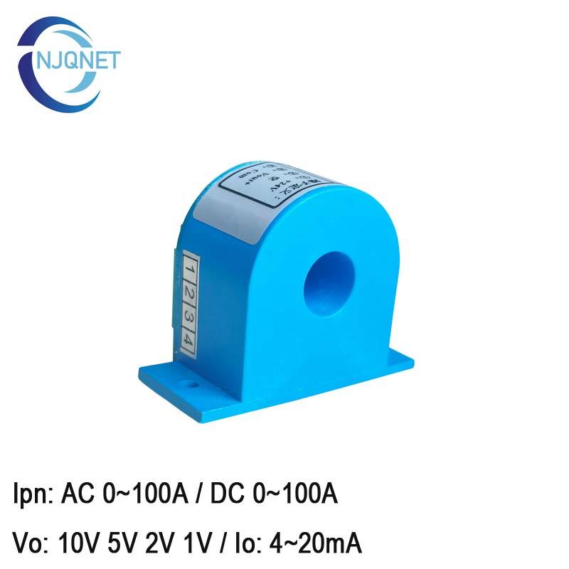QNDB6 AC DC 1A 5A 10A 20A 30A 50A 100A / RS485 Current Transmitter Hall Effect Current Sensor Transformer Current Transducer