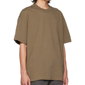 เสื้อยืดคอกลมทรงหลวม หนักแน่น คุณภาพสูง ไซส์ใหญ่ สไตล์สตรีทแวร์ ไหล่ตก ผ้าฝ้าย สำหรับผู้ชาย - Product Image 3