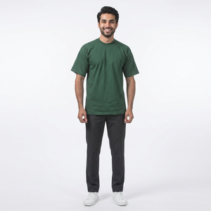 T-shirt personnalisé pour homme, col rond, 100% coton, t-shirts lourds, unis, surdimensionnés pour homme - Product Image 1