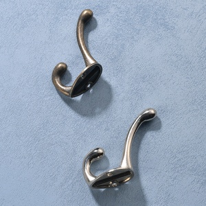Heavy-duty Modern Entrance Zinc Alloy <strong>Wall</strong> <strong>Hook</strong> with 2 <strong>Hooks</strong> for Hanging Towels Clothes &amp; <strong>Keys</strong>-Multifunctional Design - Product Image 3