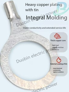 Rnb 24-8awg đóng hộp dây đồng Lugs không cách nhiệt vòng đồng thau uốn thiết bị đầu cuối 400V đánh giá kết nối điện - Product Image 5