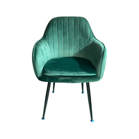 Chaise de salle à manger personnalisée, nouveau design, chaises de maison, fauteuil rembourré en tissu, velours turquoise, chaise de salle à manger pour café et restaurant