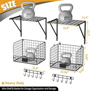 Essential Garage Storage Solution-Wand halterung aus Metall mit offenem Design für Heim werkstätten - Product Image 2