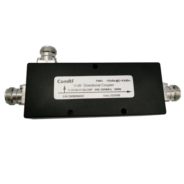 LOW MOQ 5-30dBi 698 - 3800MHz Wide-band Multi-section 300W N Female Jack 2:1 Cavity Directional Coaxial RF Directional Coupler