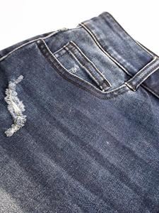 Wholesale Custom Skinny Slim Fit Washed <b>High</b> Quality Elastic <b>High</b> <b>Waist</b> Cropped <b>Ripped</b> Women's <b>Denim</b> <b>Shorts</b> - Product Image 3
