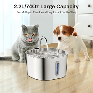 <span class=keywords><strong>Fontaine</strong></span> <span class=keywords><strong>à</strong></span> <span class=keywords><strong>eau</strong></span> pour chat de 2,2 L, distributeur d'<span class=keywords><strong>eau</strong></span> pour animaux de compagnie en acier inoxydable 304 avec filtre pour purifier l'<span class=keywords><strong>eau</strong></span>, mini bol <span class=keywords><strong>à</strong></span> boire pour animaux de compagnie - Product Image 2