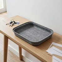 Plateau de rangement en feutre robuste, empilable et multi-usage, idéal pour le bureau et la décoration intérieure - Vente chaude