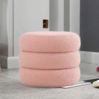 Pouf rond en velours multi-tailles 30 40 20 CM pour chambre à coucher, chambre d'enfant, salon - Vente en gros, fournisseur d'usine
