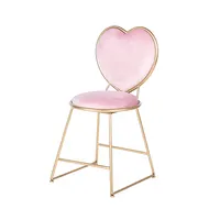 Modern lüks kalp şekli Metal yemek sandalyesi