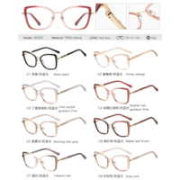 MS 82297 2025 nuevas monturas de anteojos para mujer TR90 + gafas de Metal óptico Anti-Luz Azul mariposa diseño de moda personalizable