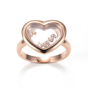 Anillo MSR-1587 de Oro de 18K Personalizado con Diamante Redondo en Forma de Corazón, Diamante de Laboratorio - Product Image 1