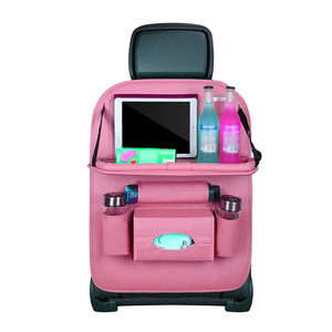 Vente en gros multifonction étanche universel pliable en cuir Pu siège arrière de <span class=keywords><strong>voiture</strong></span> organisateur de <span class=keywords><strong>voiture</strong></span> sac de rangement support pour <span class=keywords><strong>tablette</strong></span> <span class=keywords><strong>avec</strong></span> plateau - Product Image 5