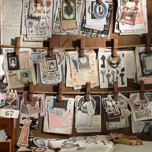 200 feuilles par paquet, série de poèmes anciens, autocollants décoratifs vintage pour journal DIY - Product Image 1
