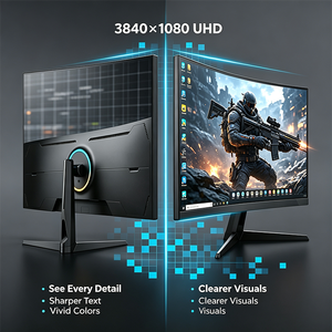 Écran <span class=keywords><strong>de</strong></span> jeu incurvé 49 pouces 32:9 Super UltraWide 144Hz 1ms HDR Dual QHD pour <span class=keywords><strong>PC</strong></span> <span class=keywords><strong>de</strong></span> bureau, idéal pour le simulateur <span class=keywords><strong>de</strong></span> course et le gaming (vente en gros) - Product Image 6