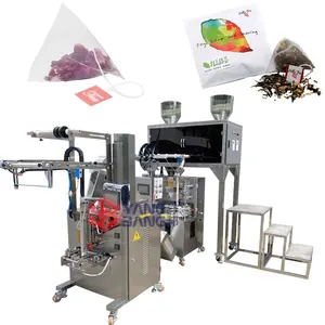 Machines d'emballage de sachets de thé en maille de nylon de petit triangle de granule pour 1-7g