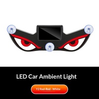 Lampe d'avertissement solaire « Oeil de démon » pour fenêtre triangulaire, lumière néon LED dynamique sans fil, sans câblage, lumière ambiante RVB colorée