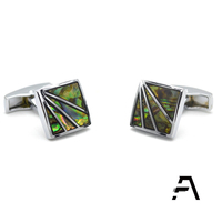 Boutons de manchette irisés en coquille d'ormeau pour mariages anniversaires fêtes d'affaires-prix d'usine de cadeaux