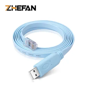 ZHEFAN Usb 2.0からRj45ロールオーバーシリアルポートコンソールケーブル (ネットワーク用) UsbからRj45コンソールケーブルUsbコンソールケーブル (Ftdiチップ付き)