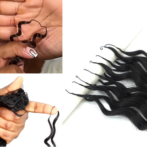 Kama Feather Tip Crochet Tóc Bán Buôn Afro Kinky Xoăn Lông Crochet Bện Con Người Phần Mở Rộng Tóc Xoăn Cho Phụ Nữ - Product Image 4