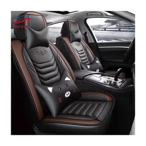 QIYU Factory 1PC Universal Durable Breathable Cushion Protector Luxury PU Leather Full Car Seat Cover For Tiguan Camry A3 A4