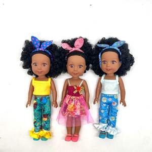 Poupée musicale en vinyle de haute qualité pour enfants, peau noire, cheveux <span class=keywords><strong>afro</strong></span>, pour filles, vente en gros - Product Image 2
