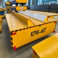Chariot de transfert à plateforme électrique guidé par rail, télécommandé sans fil, à batterie, pour charges lourdes en usine