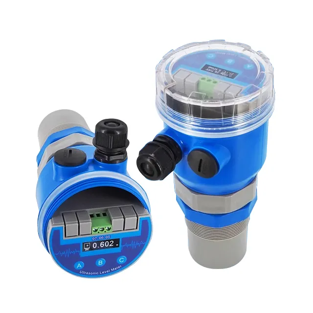 Water Tank Digital Level Transmitter Ultrasonic Level Sensor Relays Output Gauge