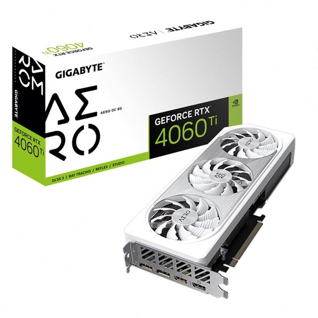 Used Gaming Graphics Card GIGABYTE GeForce RTX 4060 Ti AERO OC 8G Second Hand for Gaming Desktop 4060 Ti GPU