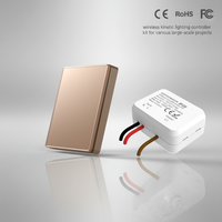 Interrupteur mural auto-alimenté RF433 étanche et durable en ABS PC 10A 240V pour projets de rénovation d'hôtels et de bureaux, fabrication OEM ODM
