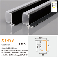 Diffuseur de bande LED en silicone, canal en alliage d'aluminium anodisé, bande lumineuse flexible et pliable, éclairage encastré pour plinthe et escalier