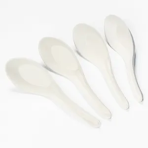 Best Grade Eco Friendly sugarcane biodegradable chinese serving spoon for soup
