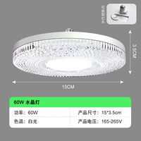Ampoule LED en cristal A19 Culot E27 SMD2835 Lumière du jour 6000K AC220V Durée de vie 50000H Interrupteur manuel en plastique Certifiée Energy Star IRC90