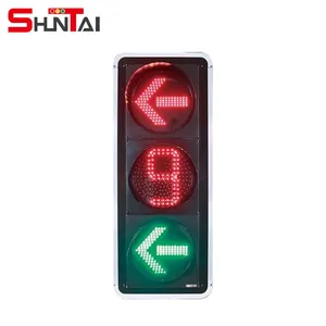Shuntai thiết kế mới giá thấp an toàn đường bộ giao thông ánh sáng 300 mét Red Green LED dấu hiệu mũi tên tín hiệu bán buôn
