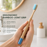 Lot de brosses à dents en bambou en gros, 4 couleurs de poils, pour chambre d'hôtel, jetables, articles de voyage, boîte kraft, en vrac, fournitures hôtelières