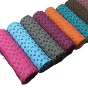 microfibre beach towel Printed Non Slip Grip Dots Anti Slip Soft Custom Logo Yoga Mat Microfiber Sport Towel Yoga Mat Towels