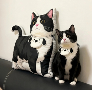 Oreiller personnalisé Xinrunjin, oreiller personnalisé avec photo de chat, oreiller personnalisé avec tête de chat, coussin humanoïde pour chien, cadeau de vacances - Product Image 4