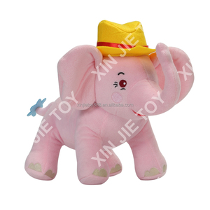 Juguete de Peluche de <span class=keywords><strong>Elefante</strong></span> Rosa de Algodón PP, Personalizable, Juguete de Peluche de <span class=keywords><strong>Elefante</strong></span> Rosa con Sombrero - Product Image 3