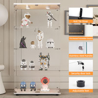 Venta Directa de Fábrica, Vitrina Moderna de Alta Calidad con Cerradura, Doble Puerta, Tres/Cuatro Niveles, Vidrio Templado, Iluminación LED