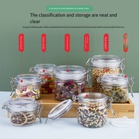 Ventes en gros de contenants de stockage transparents en PET personnalisables, réservoir épais, joint en silicone de qualité alimentaire, emballage de crème, pots en plastique personnalisés