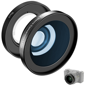 Objectif macro grand angle 2 en 1 IBOOLO 40,5 mm pour <span class=keywords><strong>SONY</strong></span> ZV-E10 ZV1F <span class=keywords><strong>A5000</strong></span> A6000 Series - Product Image 1