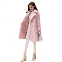Veste d'hiver pour femmes, vêtements grande taille pour femmes, velours chaud, épaissi, faux manteaux longs, parkas, vestes à double boutonnage pour femmes