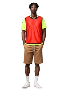 Premium lichtgewicht aanpasbare ademende sportmesh voetbal trainingsvesten/bibs voor unisex volwassenen - 100% polyester digitaal - Product Image 2