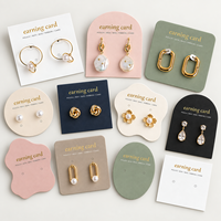 Carte de présentation de bijoux personnalisée pour boucles d'oreilles et colliers, avec logo, taille, forme et matériau sur mesure