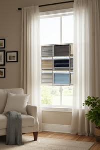 Tende in Legno Moderne 150x180 Cm, Tessitura Orizzontale, Filtraggio Luce, Protezione UV, Design in Colori Misti - Product Image 2