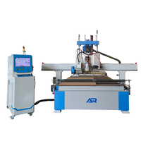 Routeur CNC ATC AR1325 avec lame de scie à broche horizontale pour la sculpture et le perçage de panneaux de meubles et de portes en bois