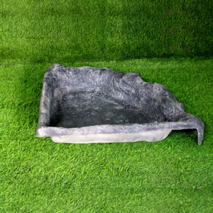 Bassin d'angle en fibre de verre de forme irrégulière, décoration de jardin en résine, moderne, résistant aux intempéries, finition naturelle, utilisation extérieure - Product Image 1