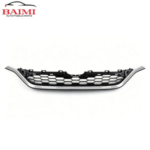 Parrilla Delantera para <span class=keywords><strong>Honda</strong></span> CR-V <span class=keywords><strong>2015</strong></span>-2016, Reemplazo del Conjunto de Parrilla Superior, Barra Cromada Individual, Malla Negra - Product Image 2